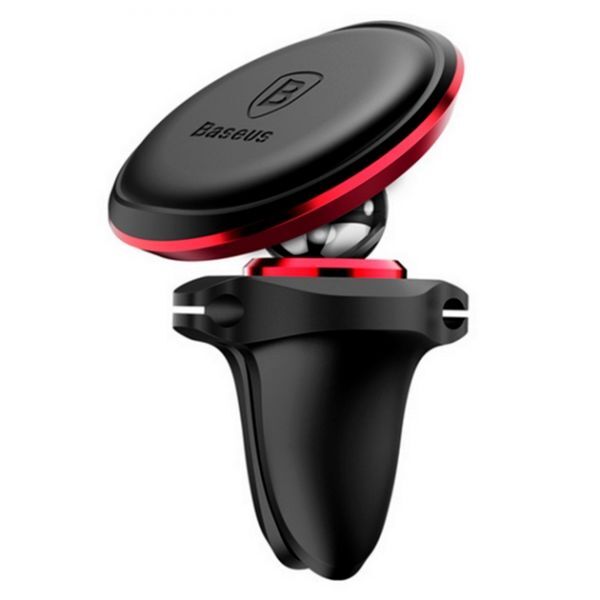 Держатель для смартфона Baseus Magnetic Air Car Mount Holder Сable Сlip SUGX-A09 (Red) 