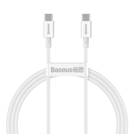 Кабель USB-C BASEUS Superior Series Fast Charging, Type-C - Type-C, 100W, 1 м, белый - 1