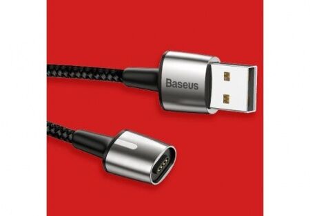 Адаптер для кабеля USB BASEUS Zinc Magnetic, Lightning, черный, магнитный - 3