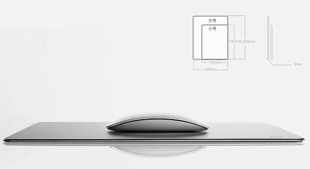 Коврик металлический для мыши Xiaomi Metal Mouse Pad Mini (Gray/Серый) : отзывы и обзоры - 5