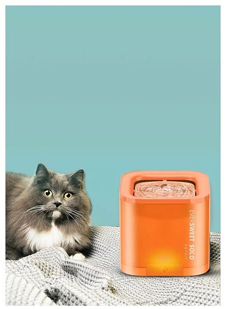 Питьевой фонтан для животных c системой фильтрации Eversweet Petkit Solo P4103 (Orange) - 3