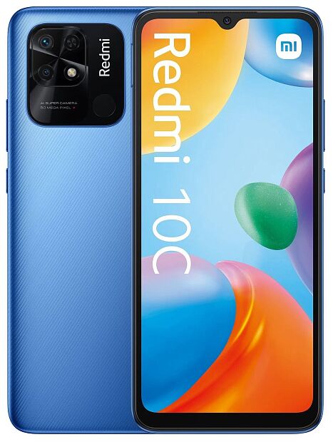 Смартфон Redmi 10C NFC 4/64 ГБ Global, синий океан - 1