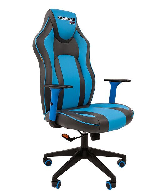 Игровое кресло Chairman game 23 серый/голубой RU - 2