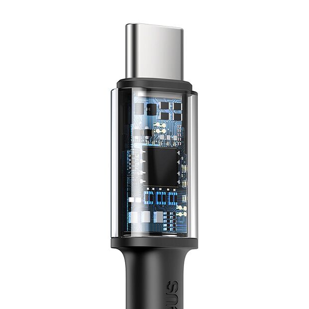 Кабель USB-C BASEUS High Density Braided, Type-C - Type-C, 5A, 1 м, черный - 4