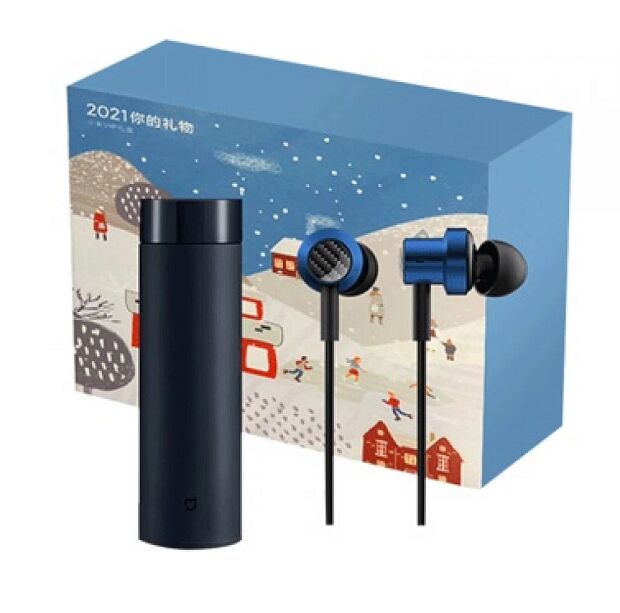 Подарочный набор VIP Gift Box: Mijia Mi Vacuum Flask  Double Dynamic Earphone - 1
