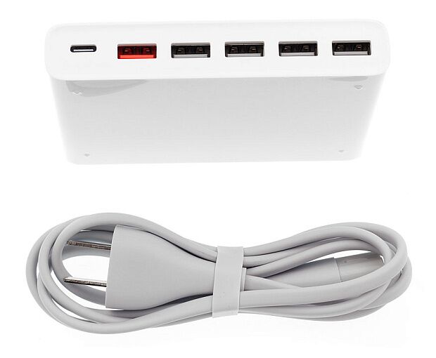 Сетевое зарядное устройство Xiaomi Mi Charger 6 USB Quick Charge 60W (White/Белый) - 6