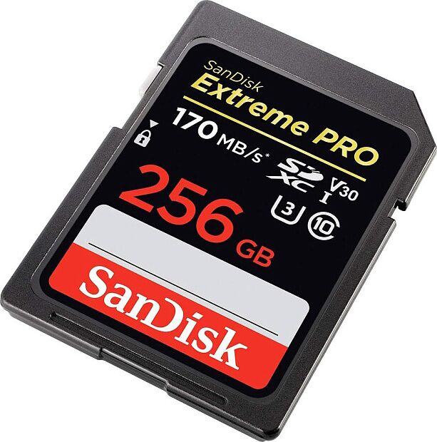 Карта памяти SD 256GB SanDisk SDXC Class 10 V30 UHS-I U3 Extreme Pro, 170MB/s (SDSDXXY-256G-GN4IN) RU - 4