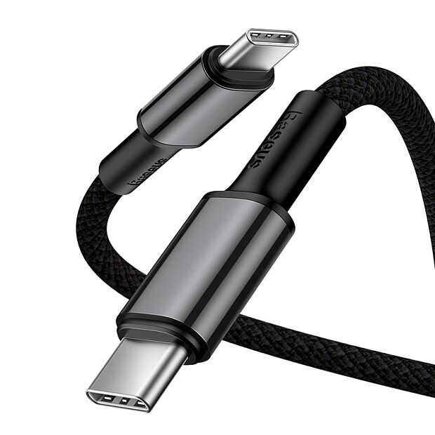 Кабель USB-C BASEUS High Density Braided, Type-C - Type-C, 5A, 1 м, черный - 2