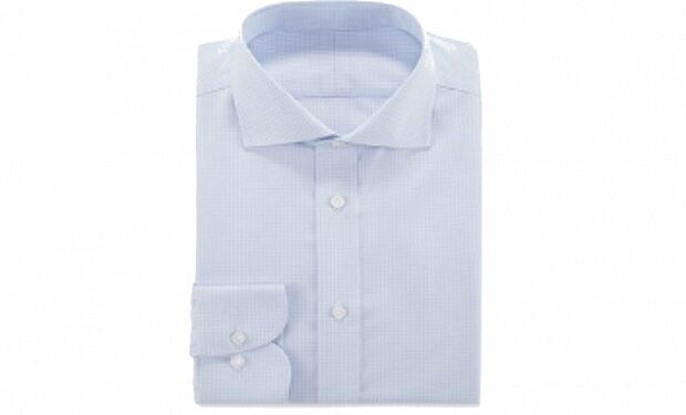 Мужская рубашка Xiaomi Fanke Ji Guowu Shirt Windsor Collar (Blue Grid/Голубая сетка) 