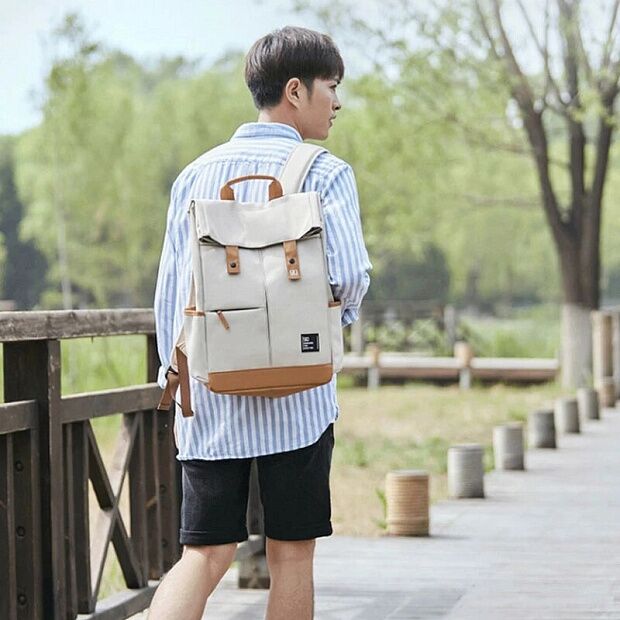 Xiaomi 90 Points Vitality College Casual Backpack (White) - 5