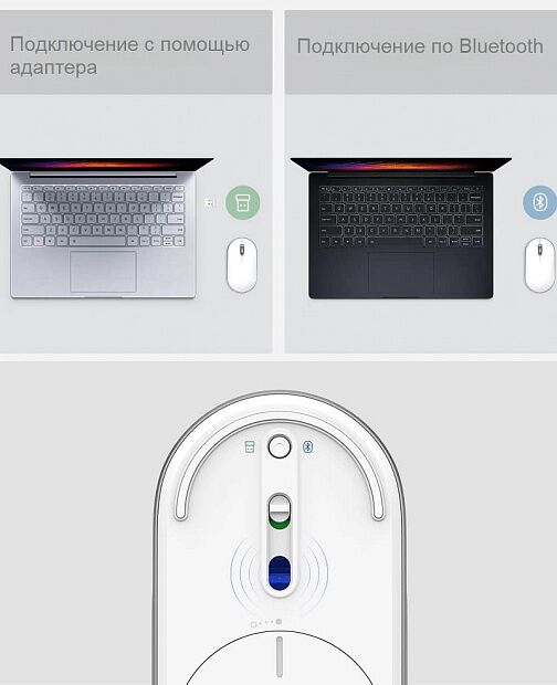 Компьютерная мышь MIIIW Mouse Bluetooth Silent Dual Mode (White) : отзывы и обзоры - 3