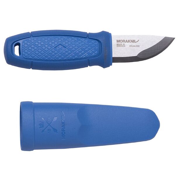 Нож Morakniv Eldris, нержавеющая сталь, цвет синий, ножны, шнурок, огниво, 13522 - 1