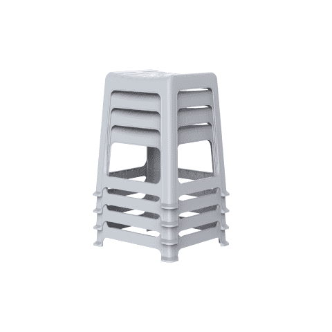 Стул Quange Full-scale Curved High Stool Cloud (White/Белый) 