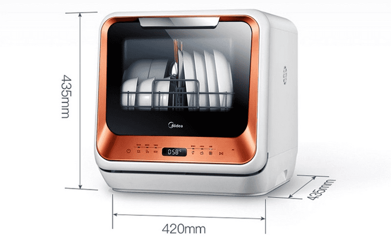 Габариты настольной посудомоечной машины Xiaomi Midea Beautiful Van Free Dishwasher M