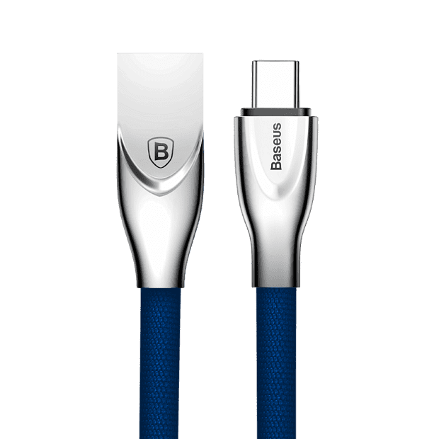 Кабель Baseus Zinc Fabric Cloth Weaving Cable USB For Type-C 2A 1m (Blue/Синий) 