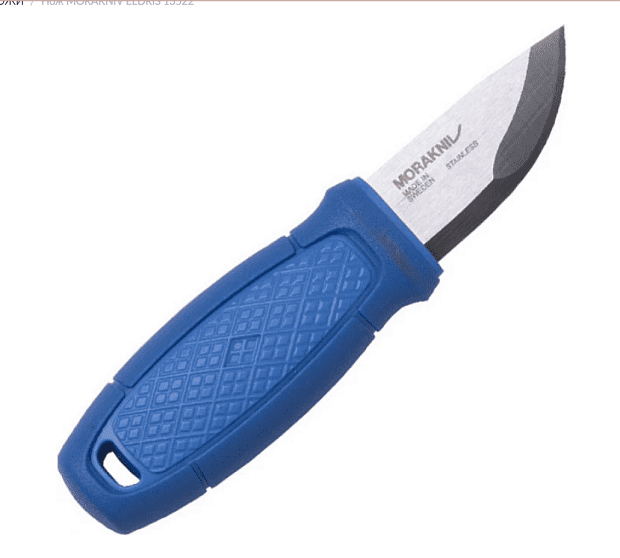 Нож Morakniv Eldris, нержавеющая сталь, цвет синий, ножны, шнурок, огниво, 13522 - 4