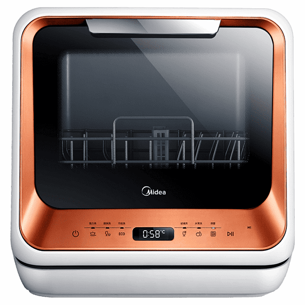 Посудомоечная машина Midea MCFD42900 OR MINI (Silvery Orange/Серебристый-Оранжевый) - 1
