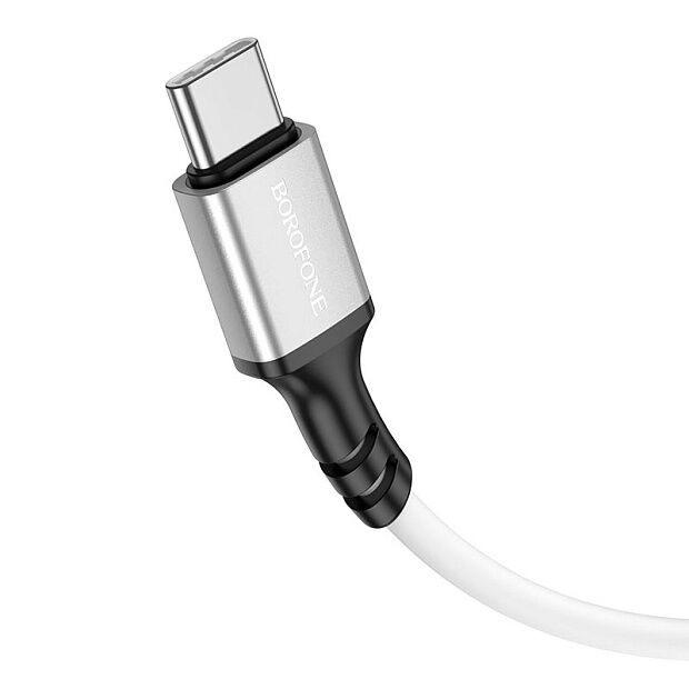 USB-C кабель BOROFONE BX83 Famous Type-C, 60W, 1м, силикон (белый) - 1