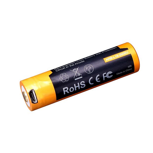 Аккумулятор 18650 Fenix 2600U mAh с разъемом для USB, ARB-L18-2600U - 5