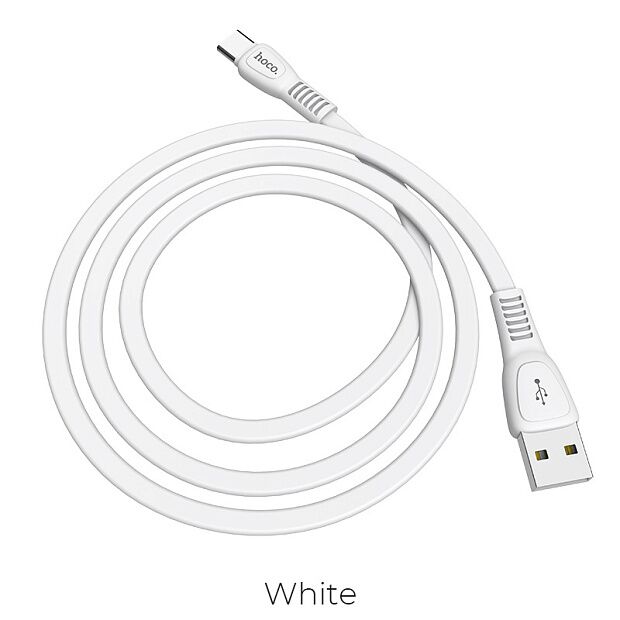 USB кабель HOCO X40 Noah Type-C, 3А, 1м, TPE (белый) - 5